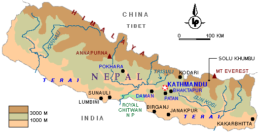 Location in Nepal