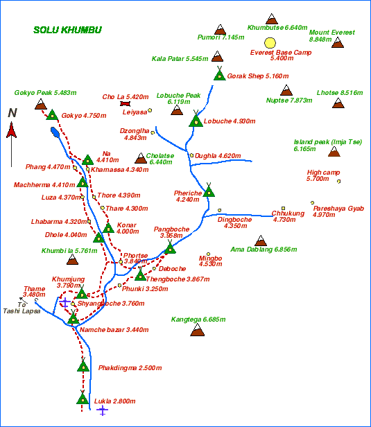 Location in Solu Khumbu